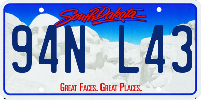 SD license plate 94NL43