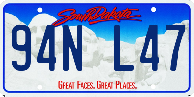 SD license plate 94NL47
