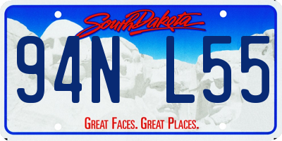 SD license plate 94NL55