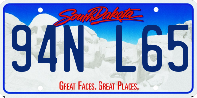 SD license plate 94NL65