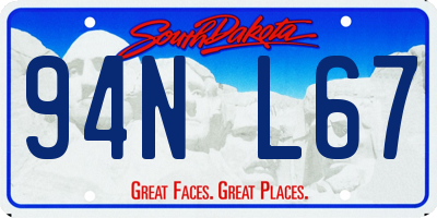 SD license plate 94NL67