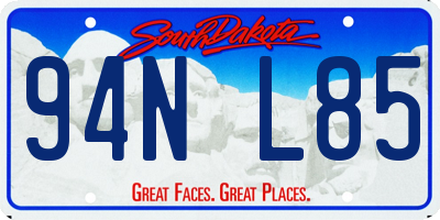 SD license plate 94NL85