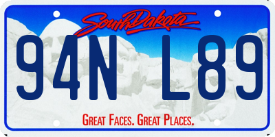 SD license plate 94NL89