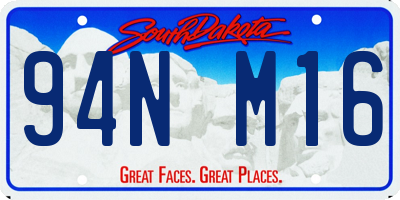 SD license plate 94NM16