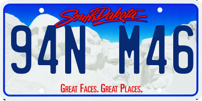 SD license plate 94NM46