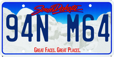 SD license plate 94NM64