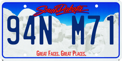 SD license plate 94NM71