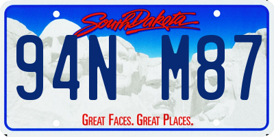 SD license plate 94NM87