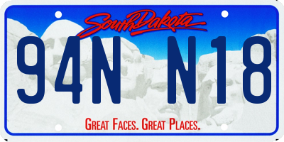 SD license plate 94NN18