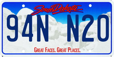 SD license plate 94NN20