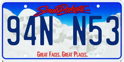 SD license plate 94NN53