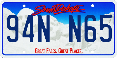 SD license plate 94NN65