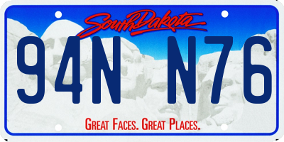 SD license plate 94NN76