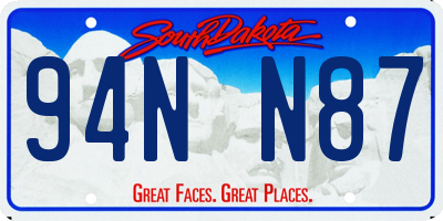 SD license plate 94NN87