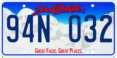 SD license plate 94NO32