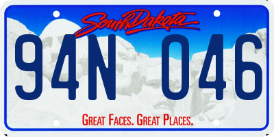 SD license plate 94NO46