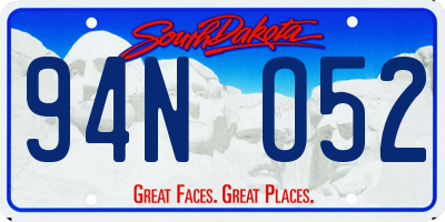 SD license plate 94NO52