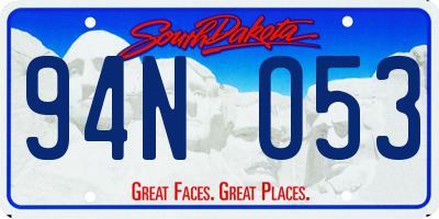 SD license plate 94NO53