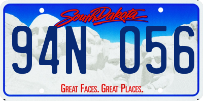 SD license plate 94NO56