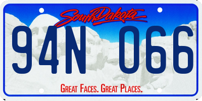 SD license plate 94NO66