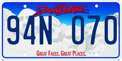 SD license plate 94NO70