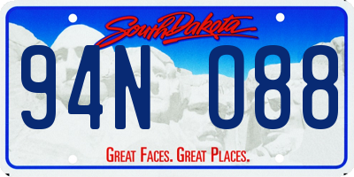 SD license plate 94NO88