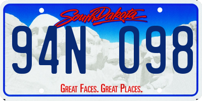SD license plate 94NO98