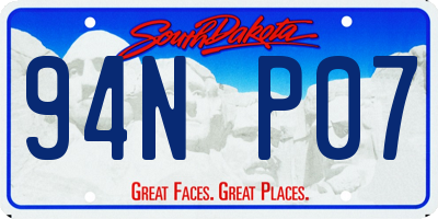 SD license plate 94NP07