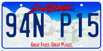 SD license plate 94NP15
