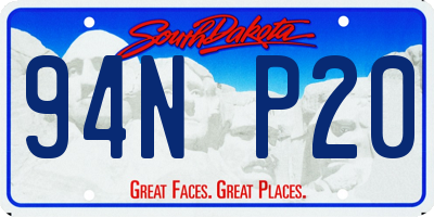 SD license plate 94NP20