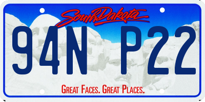 SD license plate 94NP22