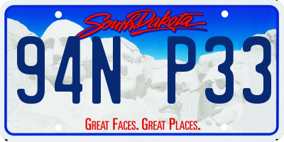 SD license plate 94NP33
