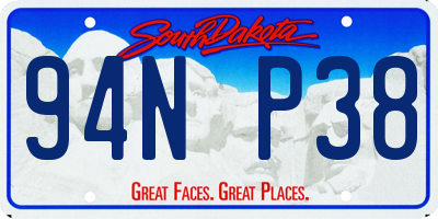 SD license plate 94NP38