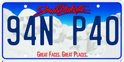 SD license plate 94NP40