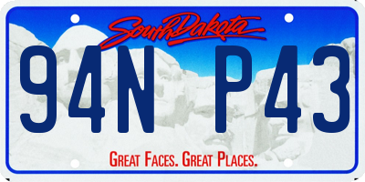 SD license plate 94NP43