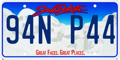 SD license plate 94NP44