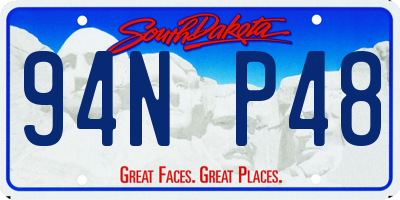 SD license plate 94NP48