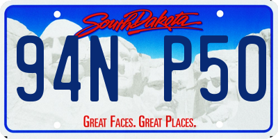 SD license plate 94NP50