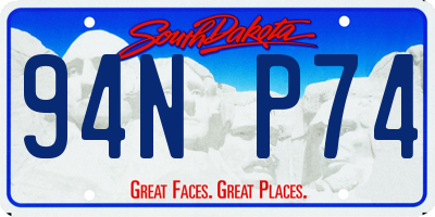 SD license plate 94NP74