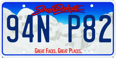 SD license plate 94NP82