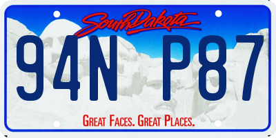 SD license plate 94NP87