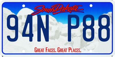 SD license plate 94NP88