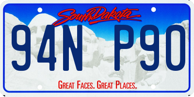 SD license plate 94NP90