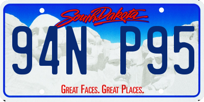 SD license plate 94NP95
