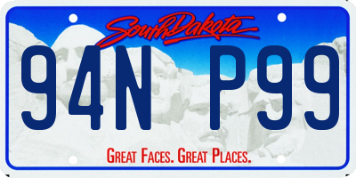 SD license plate 94NP99