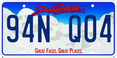 SD license plate 94NQ04