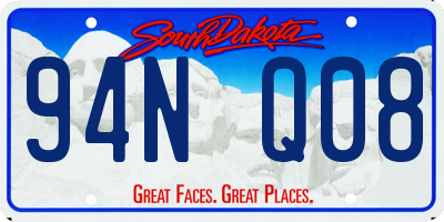 SD license plate 94NQ08