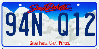 SD license plate 94NQ12