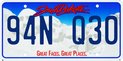 SD license plate 94NQ30