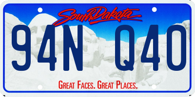 SD license plate 94NQ40
